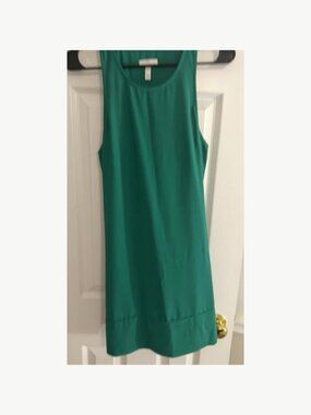 LOFT Emerald Green Sleeveless Shift Dress S